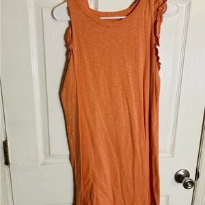 Universal Threads Coral Dress Ruffle Sleeve Size L